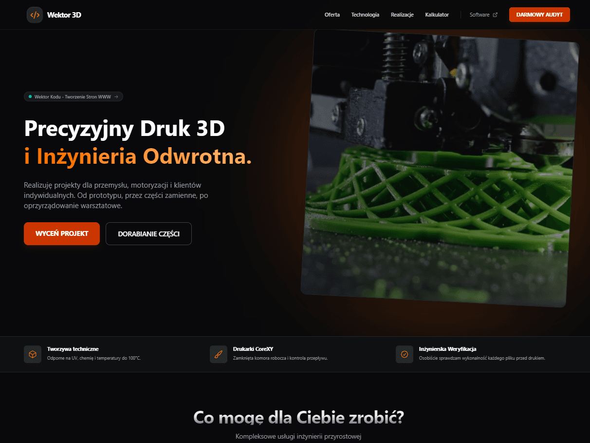 Wektor 3D – Inżynieria Odwrotna i Druk 3D
