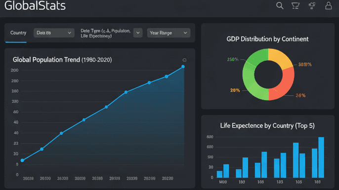 Dashboard Danych "GlobalStats"